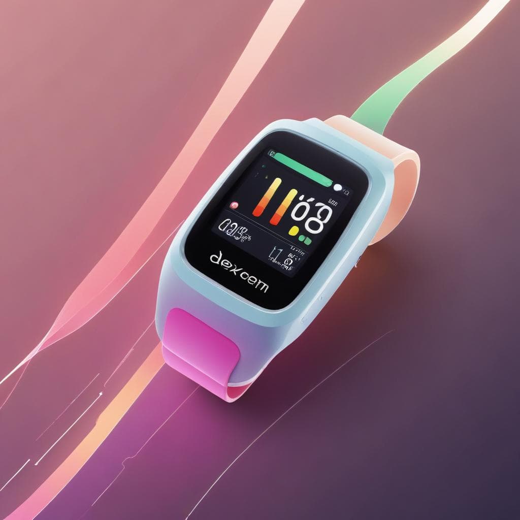 Sleek wearable continuous glucose monitor on a person's arm