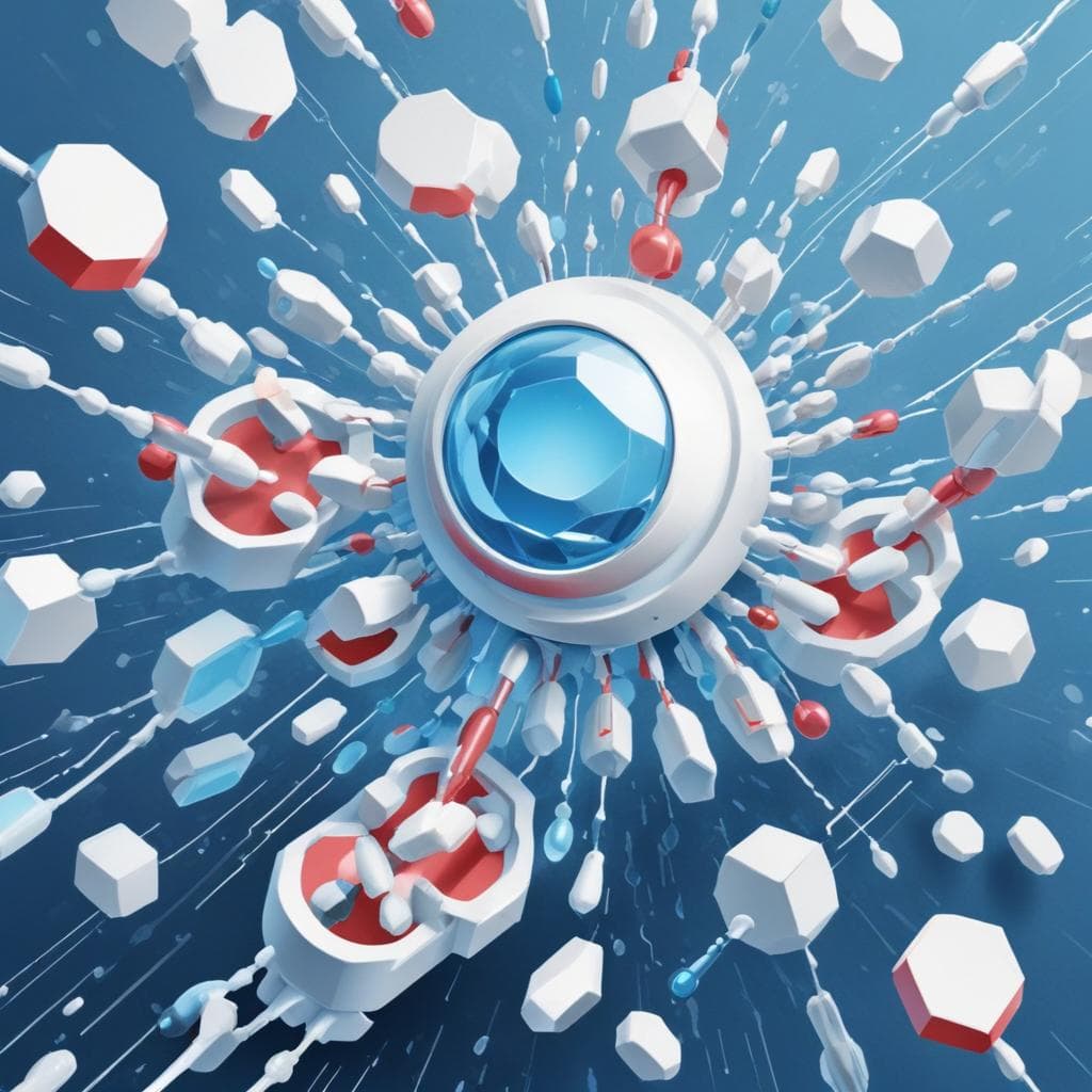 Molecular structure visualization with AI-generated drug compounds in laboratory